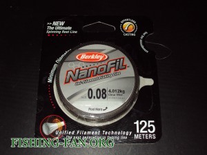 шнур для ловли на спиннинг Nanofil Berkley 0,08